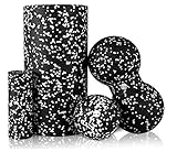 HBselect Faszienrolle Faszienball Duoball Faszien Set Wirbelsäule Rücken Beine Nacken Brust Massagerolle Roll Ball für Yoga Training Selbstmassage von Muskeln Bindegewebe Stoffw