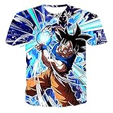 Longmen Dragon Ball T-Shirt Korea Mode Baumwollhemd Sport Kinder T-Shirt Sport Tops New Sohn Goku Sohn Gohan Kurzarm 3D T-Shirt Kind,B2,M