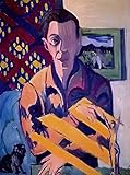 Mann Portrait Ernst Ludwig Kirchner DIY Ölgemälde Kits Malen nach Zahlen Leinwand Dekoration Geschenk