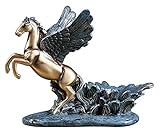 GAOFEN Pegasus Kunst Statue Handwerk Modell Tier Skulptur Sitzwein Rack Kunst Regal Dekoration Skulptur Dekoration Zubehör Fig