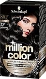 Million Color Intensiv-Pigment-Farbe 1-0 Tiefschwarz Stufe 3, 3er Pack (3 x 126 ml)