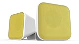 Speedlink SNAPPY-Stereolautsprecher für Notebook oder Smartphone - aktiver Stereo-Lautsprecher - weiß-gelb