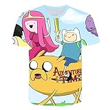 Unisex Sommer T-Shirt 3D-Digitaldruck Adventure Time mit Finn und Jake Serie Muster lässig Männer und Frauen Kurze Ärmel-ich_XXXXL