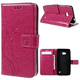 jbTec Handy Hülle Case Schmetterlinge - Handyhülle Schutzhülle Phone Cover Tasche Handytasche Zubehör Smartphone, Farbe:Pink, passend für:Microsoft Lumia 640