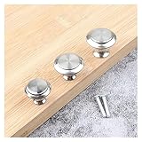 WHBGKJ Türschnalle 1 STÜCKE 304 Edelstahl Single Loch Griff Metall Rundeinheit Kleine Griff for Moderne einfache Schubladenschrank Türgriff (Color : 30MM-No Screws)