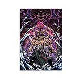 JKLM One Piece Manga Zoro Anime Poster Druck Art Deco Wandkunst Bilder für Wohnzimmer 20 x 30