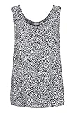 fransa Damen Top aus Viskose mit Alloverdruck, Navy Blazer Mix