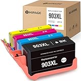 HIPAGE 4 Kompatibel zu HP Officejet 6950 Officejet Pro 6960 6970 Multipack Druckerpatronen für HP 903XL 903 XL (Schwarz/Cyan/Magenta/gelb)