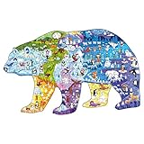 DRXX 180 PCS Animal Puzzles, Eisbär Great White Shark 180 PCS Medium Level Paper Puzzles für Kinder Erwachsene T