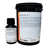 Kiwo Azocol Z1 Siebdruck-Schablone, Emulsion, 900 g, Diazo Nr. 6 Sensitizer im Lieferumfang