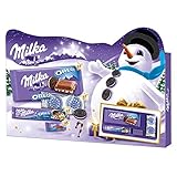 Milka und OREO Weihnachtsgeschenkbox 1 x 182g, Mix aus 4 verschiedenen Süßigk