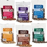 Chewies Hundeleckerli Mix - 6 x 125 g - Rind, Pansen, Geflügel, Lamm, Wild & Lachs Knöchelchen - Hundesnacks zuckerfrei & mit hohem Fleischanteil (750 g)