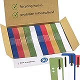 perfect line • 250 Heftstreifen Pappe, recycling Karton, MADE IN GERMANY, Blauer Eng