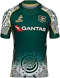 XFXDBT Rugby-Trikot, 2021 Australien Home/Away Herren Rugby-Trikot, Herren Halbarm, Australische Nationalmannschaft Sevens Rugby T-Shirts, Herren Kurzarm-Polo-Shirts H
