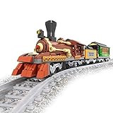 YWS Weihnachts-Dampfeisen-Set mit Licht, Musik, Tracks, 1296-teilig, motorisiert, Weihnachtszug, Schiene, Passagierzug, Baustein-Set, kompatibel mit Lego Weihnachtszug (Typ 4)