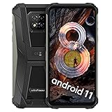 Ulefone Armor 8 Pro Smartphones Wasserdicht Android 11 Outdoor Handy ohne Vertrag, Helio P60 Staubdicht Fallfester AI Octa-Core 8GB+128GB, 6,1-Zoll-HD+,16MP+5MP+2MP+8MP Kameras(Schwarz)