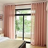 Suytan Vorhänge Vorhänge Gardinen Multi-Farben-Streifen-Polyester Für Fensterbehandlungen Fertigprodukt Wohnzimmer Grommet Top One-Panel, Grau, 1Pc (200 * 270 Cm)/Rosa/1Pc (250 * 270 Cm)