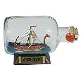 linoows Buddelschiff Wikinger Shiff, Maritime Deko, Flaschenschiff 9