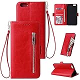 Snow Color iPhone 6S Plus/6 Plus Hülle, Premium Leder Tasche Flip Wallet Case [Standfunktion] [Kartenfächern] PU-Leder Schutzhülle Brieftasche Handyhülle für Apple iPhone 6SPlus/6Plus - COHS010016 R