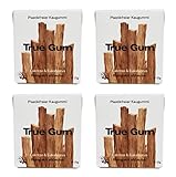 True Gum 4er SET: Lakritze & Eukalyptus | Plastikfreier Kaugummi | Biologisch Abbaubar | Vegan | 4 x 21g, 84g