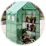 LIANGLIANG Mini-Gewächshaus-Gartenarbeit, Foliengewächshaus Isolierplane Mit Reißverschlusstüren, Begehbares Folientunnelzelt Zum Terrasse Balkon Töpfe Blumen, 2 Farb