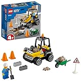 LEGO 60284 City Baustellen-LKW Spielzeug Bausteine-Set, Frontlader Baufahrzeug für Jungen und Mädchen ab 4 Jahre, Lernspielzeug fü
