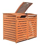 Promadino Mülltonnenverkleidung braun 2