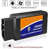 Beizkna OBD2 Diagnosegerät Bluetooth OBD Auto Diagnose Scanner Adapter für Android iPhone IOS PC Universal Fehler Code Leser für Check Engine Licht mit Torque App