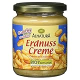 Alnatura Bio Erdnusscreme mit Erdnussstückchen, 6er Pack (6 x 250 g)