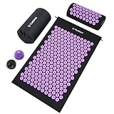 TOMSHOO+ Akupressur Set, Akupressurmatte mit Akupressurkissen Multifunktionale Akupressur Matte Set, Wellness Massagematte mit Tragtasche für Körperentspannungs Meditations Yoga für Männer F