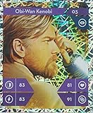 Star Wars Kaufland Sammelkarten Album einzelne Karten incl.WIZUALS Sticker (03-Obi-Wan-Kenobi-03-Glitzer)