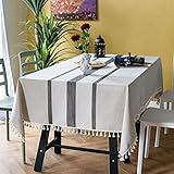 LIUJIU Tischdecke aus Polyesterfaser，Tischdecke Rechteckige Abwaschbar Polyester Tischtuch Wasserabweisend Geeignet für Home Küche Dekoration Gastronomie Hochzeit Fest,120x120