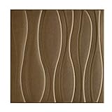 3D Wall Panels Brick, Dekorative 3D-Wandaufkleber, Brauner 3D Wave-Wandstein Für Wohnzimmer Schlafzimmer Küche Bad Wanddekoration (Color : Brown, Size : 5 Pack)