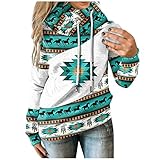 PWKNRD Rollkragenpullover Damen Pullover Weihnachten Hoodies Sweatshirt mit Kapuze Kapuzenpullover Mode Kordelzug Oberteile Vintage Bluse Tops Schneeflocke Muster Weihnachtspullover für W