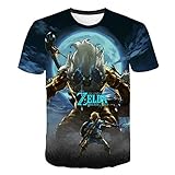 GUGU Lässiges Und Modisches 3D Legend of Zelda T-Shirt Für Frühling Und Sommer, Unisex-Kurzarm, R