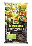 Compo SANA Zitruspflanzenerde mit 12 Wochen Dünger für alle Zitruspflanzen und mediterranen Pflanzen, Kultursubstrat, 10 L