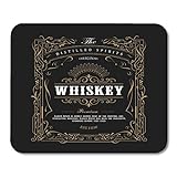 Mauspad Whisky Zeichen Antikes Design Western Label Vintage Abzeichen Grenze Tafel Bier Rustikales Bürobedarf Mauspad Zoll Zoll Mousep