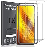 LK 3 Stück Schutzfolie Kompatibel mit Xiaomi Poco X3 NFC Panzerglas, 9H Härte Schutzfolie, HD Klar Displayschutzfolie, Kratzen Blasenfrei Einfacher Montag