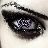 Designlenses farbige Pentagramm Kontaktlinsen für Halloween Crazy, ciel, Ohne Sehstärke, 2 Stück