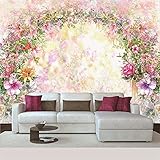 Fototapete Vlies Tapete Wandtapeten Bunter Blumenbogen Wohnzimmer Schlafzimmer Moderne Wandbilder Tapete Landschaft Panorama Wand Dekoration 350x256