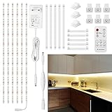 LED Strip 3m Warmweiss,6x50cm Flexibel LED Band,LED Streifen Selbstklebend,12V LED Unterbauleuchte für Küchenschränke,LED Leiste Küche,Dimmbar 1200 LM L