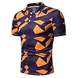 SSBZYES Sommer Herren T-Shirts Herren Kurzarm T-Shirts Herrenmode Polo Shirts Herren Camouflage Print Kurzarm Revers T-S