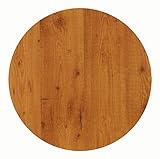 Werzalit Tischplatte, Dekor Pinie 90 cm rund wetterfest Ersatztischplatte Bistrotisch Stehtisch Tisch G