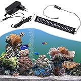 DDHVVOH Led Aquarium Beleuchtung,Aquarium Licht Lamp Mit Verstellbarer Halterung Fernbedienung,Lampe FüR Reef Coral Wasserpflanzen Und Fischzucht Anzug FüR Fish Tanks LäNge 120