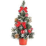 Weihnachtsbaum Kleiner Weihnachtsbaum Mini Künstlicher Weihnachtsbaum Geschmückter Weihnachtsbaum für Home Office Shopping (Color: Red; Size: 30CM)