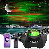 LED Sternenhimmel Projektor, GMEKA Nachtlicht Aurora Galaxy Projektor Lampe mit Fernbedienung/Bluetooth /Musikspieler/Timer/360°Drehen/5 Helligkeitsstufen für Kinder Erwachsene Party Dek