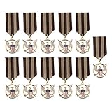 Generic 11 Stücke U.S.A Flag Soaring Eagle Ansteckpins Medaille Brosche Abzeichen Anstecker Broschennadeln Uniform Patriotischen Schmuck