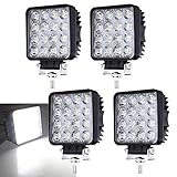 4 X 48W LED Offroad Scheinwerfer Weiß 12V 24V Arbeitsscheinwerfer SUV, UTV, ATV Flutlicht 6500K, 4320lm, W