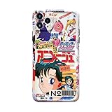 iPhone X Hülle Xs Cover, Japan Anime Cartoon Sailor Moon Case Kawaii Protective Smooth Silicone Shockproof Soft Phone Case Back Cover for iPhone X/Xs (für iPhone X/Xs)