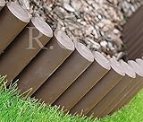 Palisade Beetumrandung Rasenkante Beeteinfassung 2,7m 4 Farben von rg-vertrieb (braun)